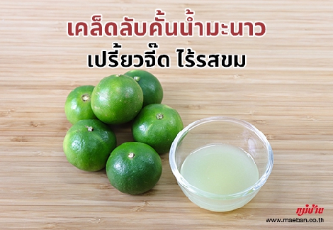 เคล็ดลับคั้นน้ำมะนาว เปรี้ยวจี๊ด ไร้รสขม สำนักพิมพ์แม่บ้าน