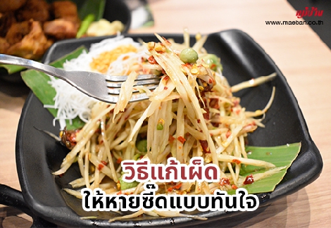 วิธีแก้เผ็ดให้หายซี๊ดแบบทันใจ สำนักพิมพ์แม่บ้าน