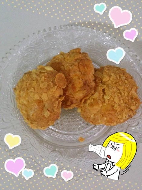 คุกกี้คอร์นเฟลกส์เซอร์ไพรส์ Cornflake Surprise Cookies สูตรอาหาร วิธีทำ แม่บ้าน