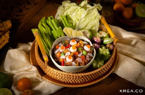 น้ำพริกลงเรือ อาหารไทย สูตรอาหาร วิธีทำ แม่บ้าน