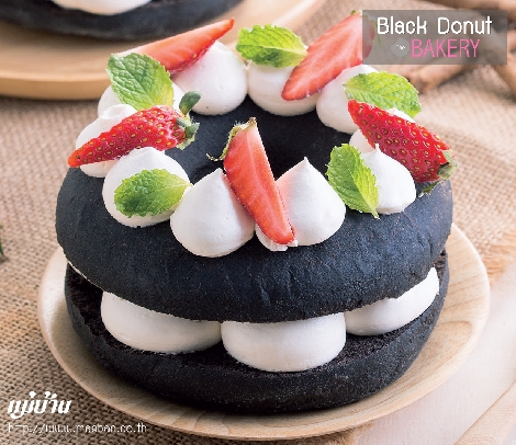 Black Donut สูตรอาหาร วิธีทำ แม่บ้าน