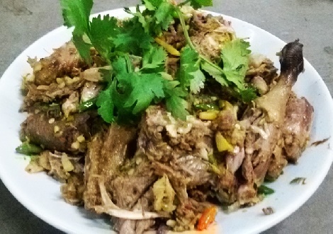 เป็ดพะโล้ผัดพริกขิง สูตรอาหาร วิธีทำ แม่บ้าน