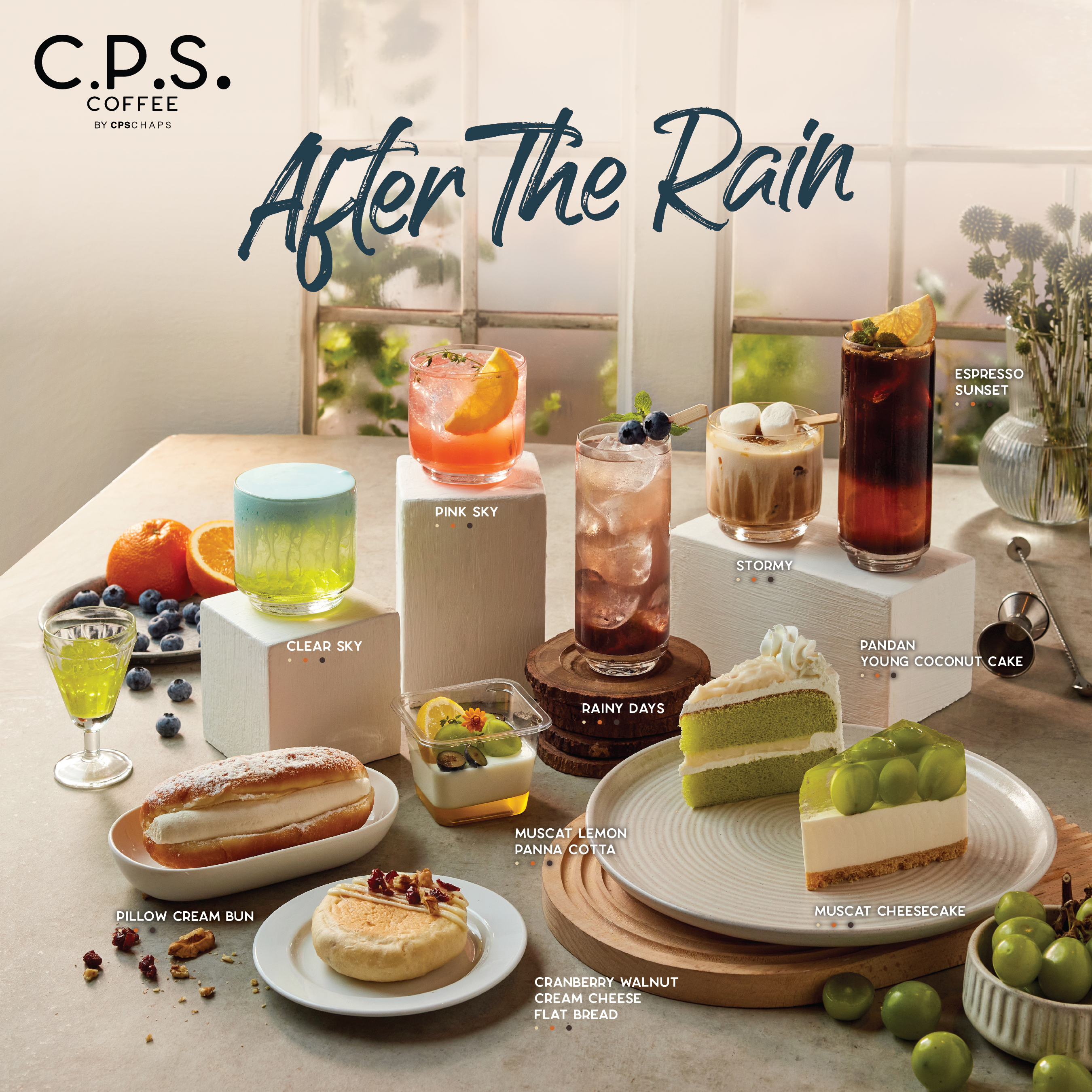 C.P.S. COFFEE ครีเอทเมนูเครื่องดื่มและเบเกอรี่ใหม่ล่าสุด  เติมบรรยากาศอบอุ่นในฤดูฝนไปกับ คอนเซปต์ “After The Rain”  