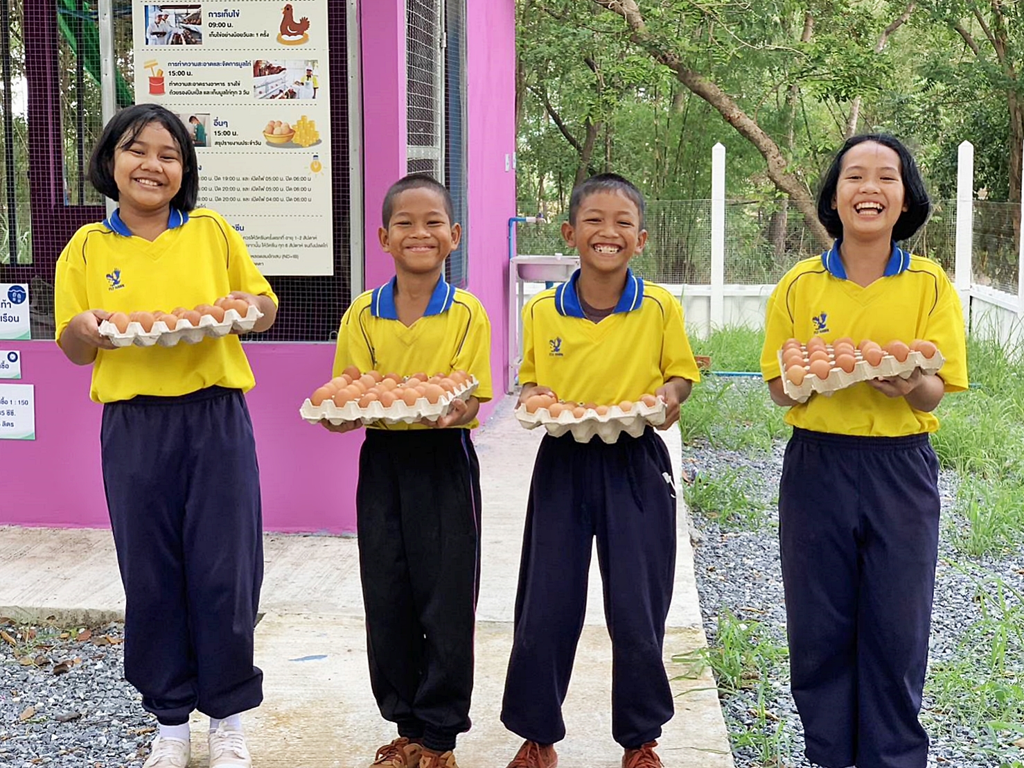 “โครงการเลี้ยงไก่ไข่เพื่ออาหารกลางวันนักเรียน” สอนทักษะอาชีพ-สร้างคลังอาหาร โรงเรียนบ้านแก้วเพชรพลอย จ.สระแก้ว