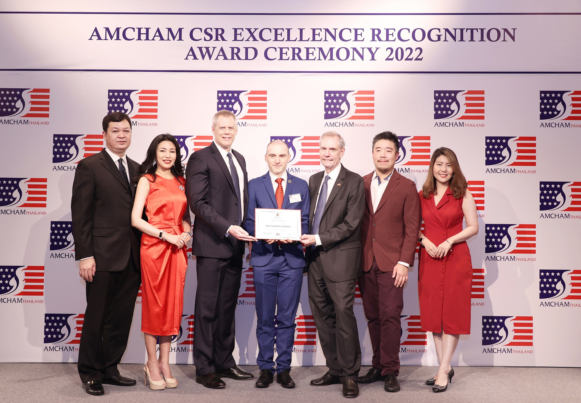 เอไอเอ ประเทศไทย รับรางวัลดีเด่นด้านกิจการเพื่อสังคม จากสภาหอการค้าอเมริกัน (AMCHAM CSR Excellence Recognition Award) เป็นปีที่ 11 ติดต่อกัน