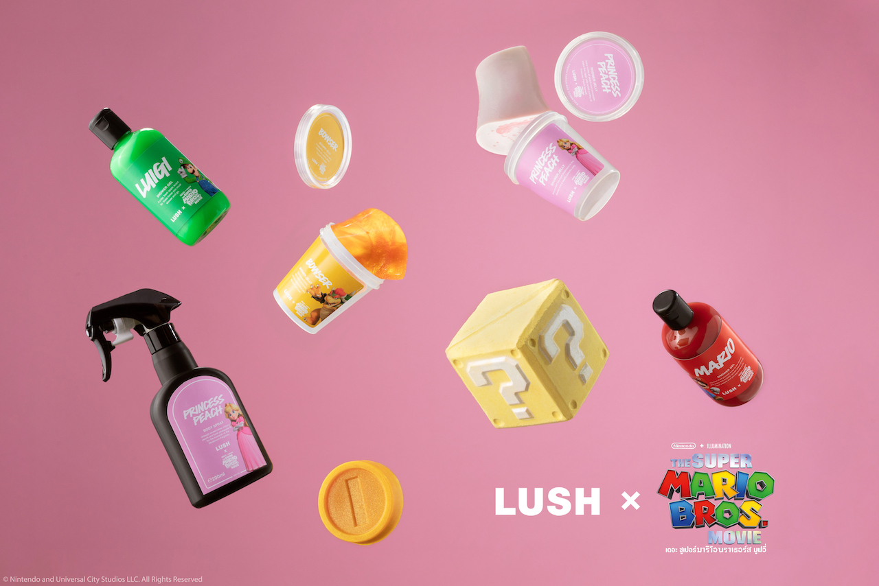 LUSH X The Super Mario Bros. Movie ได้เวลาเพิ่มพลังในการแช่น้ำ เมื่อ ลัช (LUSH) ร่วมกับ  Nintendo + Illumination เพื่อเปิดตัวผลิตภัณฑ์รุ่นลิมิเต็ดอิดิชั่นภาพยนตร์ The Super Mario Bros. 