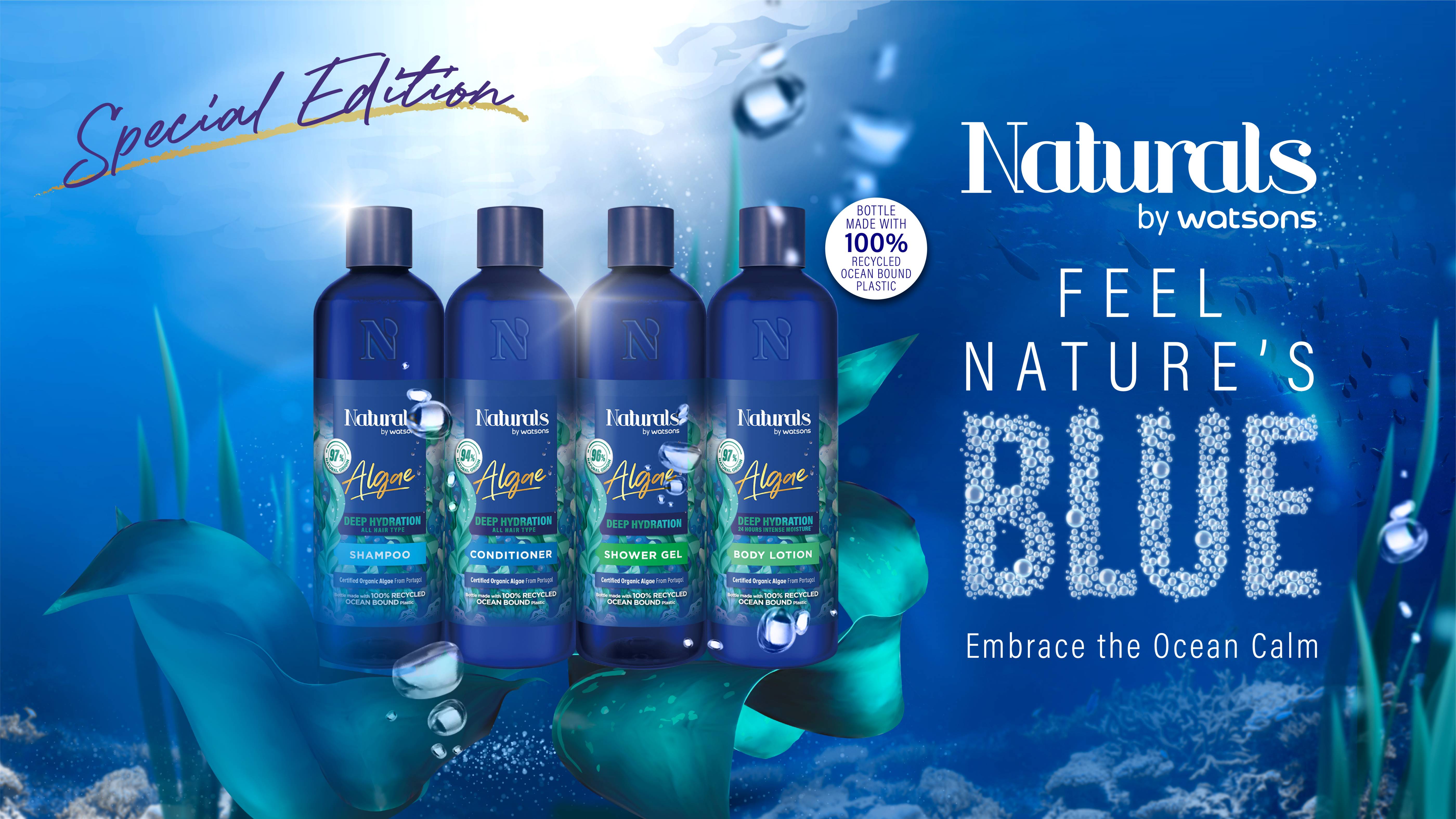 วัตสัน มุ่งรณรงค์ลดขยะพลาสติก เปิดตัว ‘Naturals by Watsons Blue Beauty Range’ ผลิตภัณฑ์ใหม่ล่าสุดที่เป็นมิตรต่อสิ่งแวดล้อม