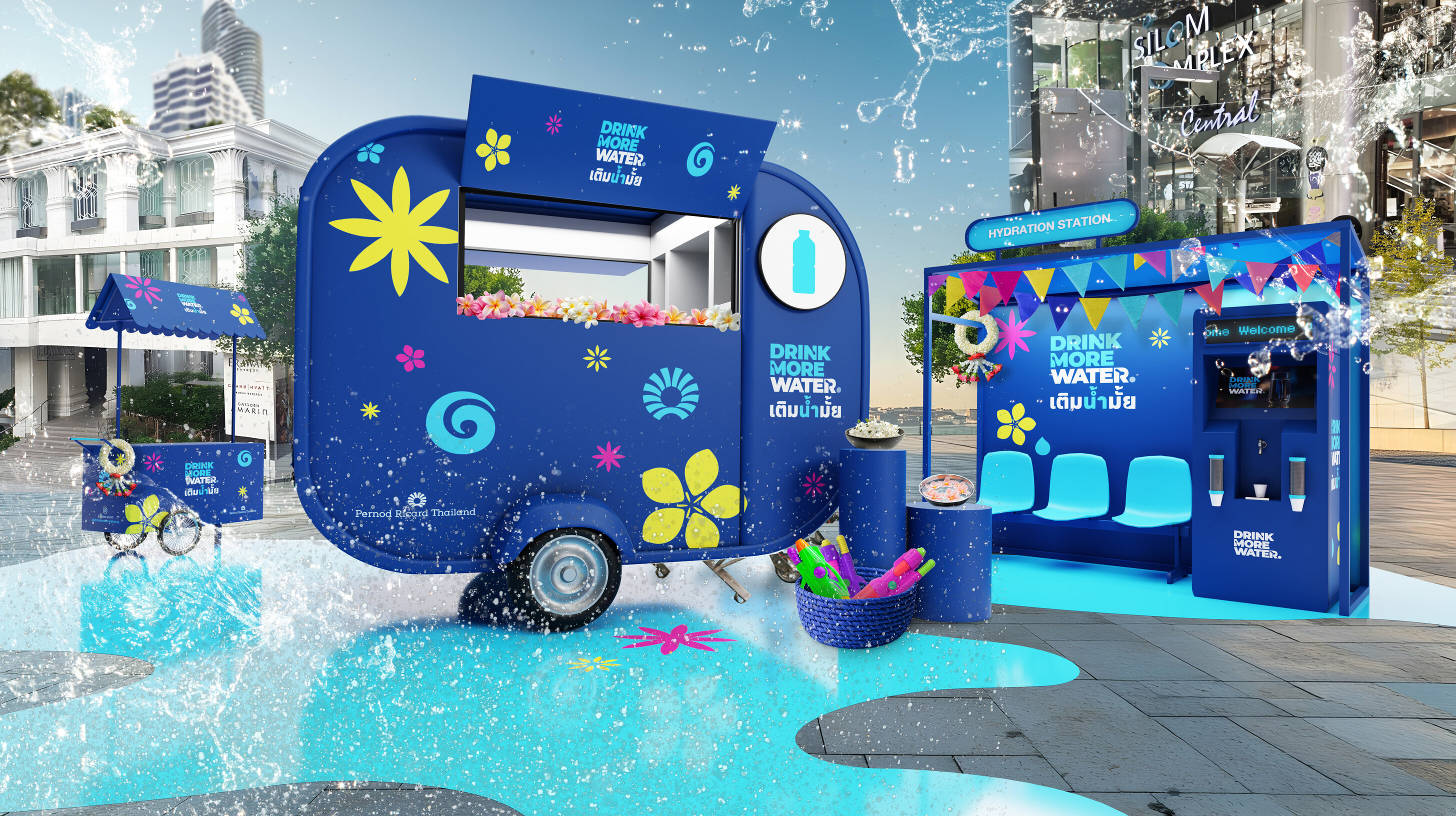 แคมเปญ "Drink More Water" ของ เพอร์นอต ริคาร์ด เติมความสดชื่นให้กรุงเทพฯ ต้อนรับสงกรานต์ 2568
