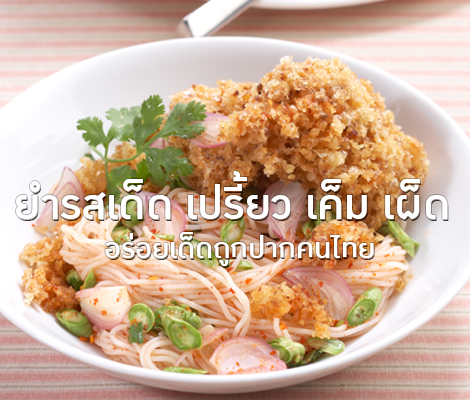 ยำรสเด็ด เปรี้ยว เค็ม เผ็ด อร่อยเด็ดถูกปากคนไทย สำนักพิมพ์แม่บ้าน