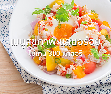 เมนูสุขภาพ แสนอร่อย ไม่เกิน 300 แคลอรี สำนักพิมพ์แม่บ้าน