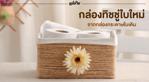 กล่องทิชชู่ใบใหม่ จากกล่องกระดาษใบเดิม สำนักพิมพ์แม่บ้าน