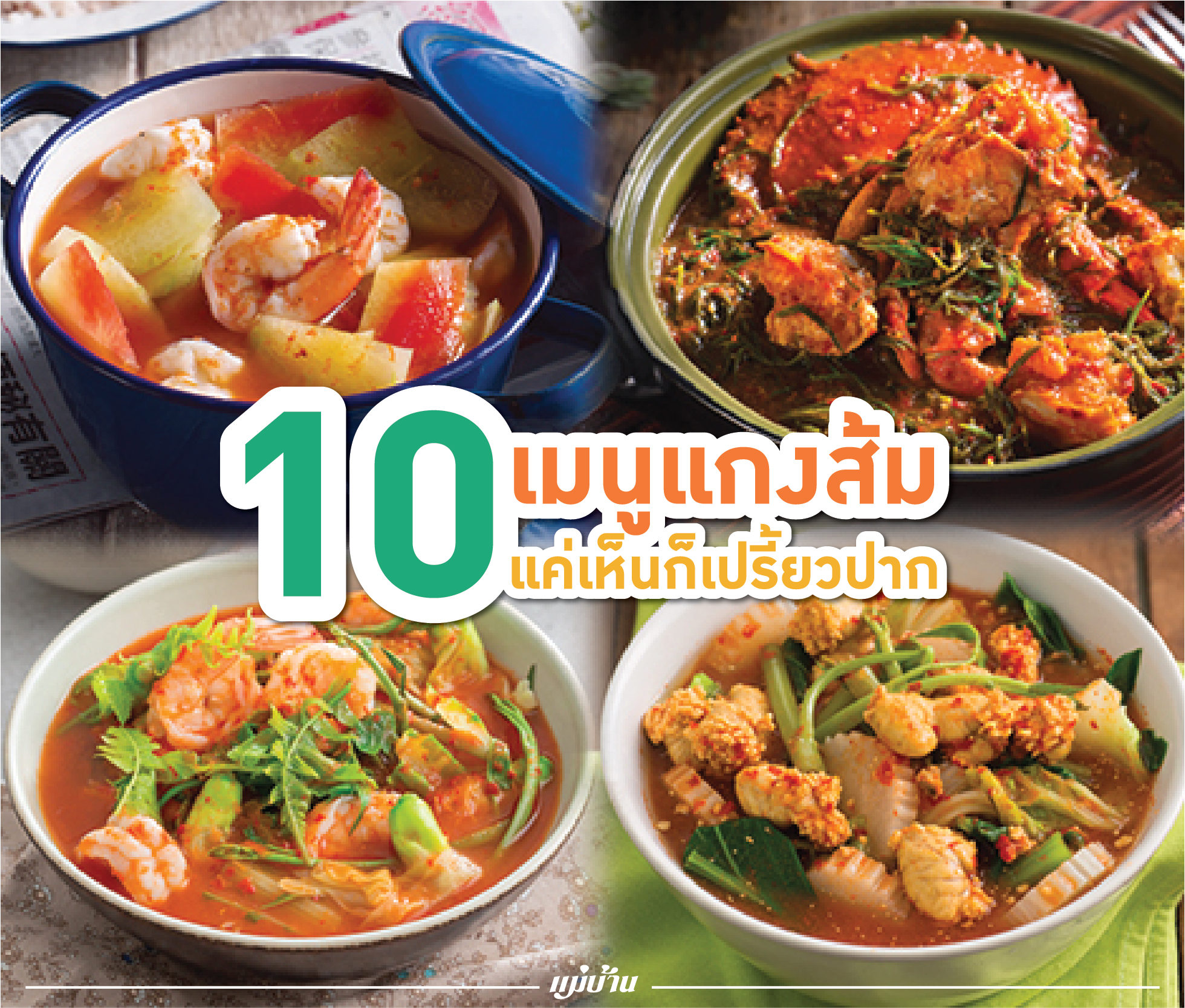 10 เมนูแกงส้ม แค่เห็นก็เปรี้ยวปาก สำนักพิมพ์แม่บ้าน