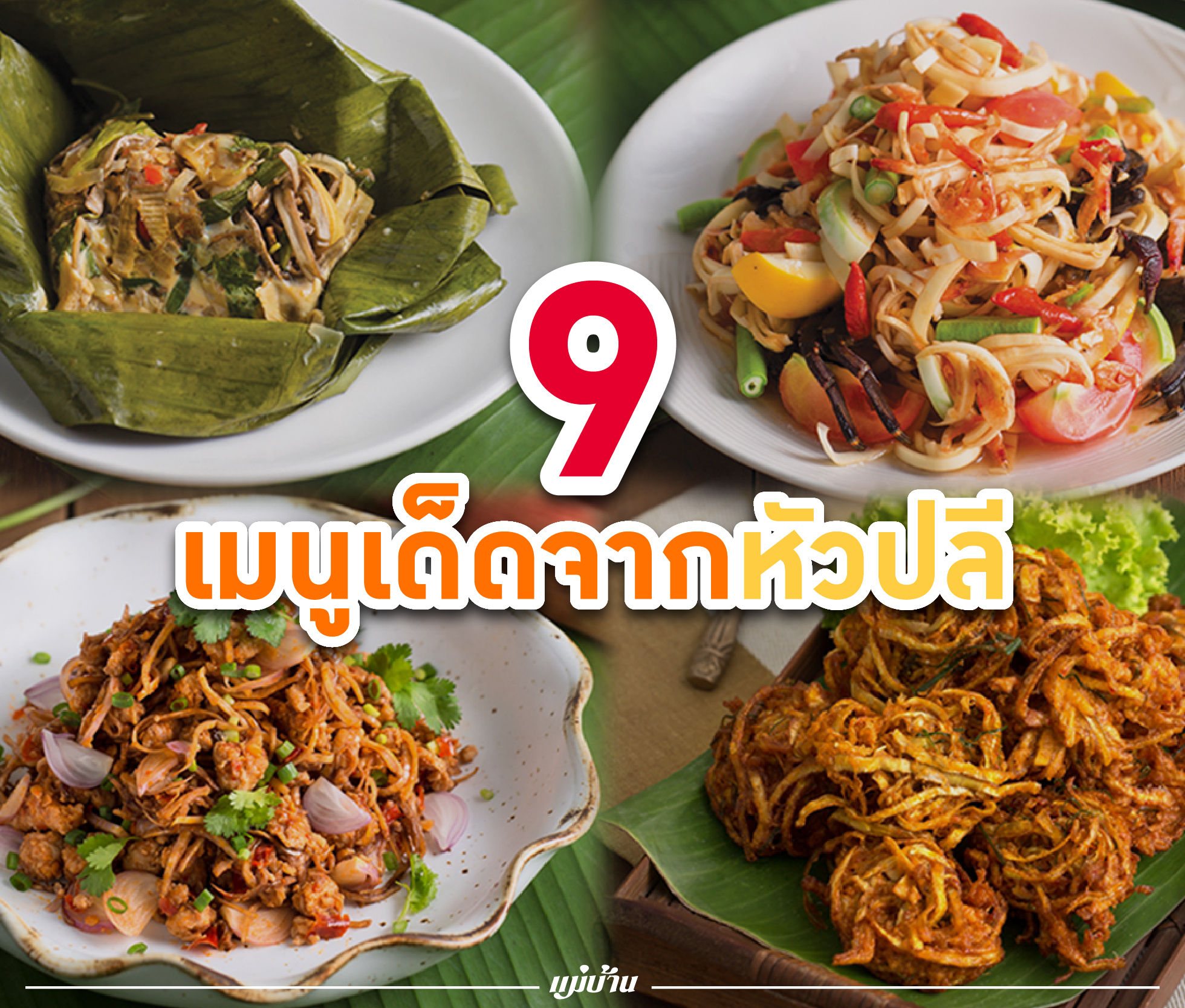 9 เมนูเด็ดจาก "หัวปลี" สำนักพิมพ์แม่บ้าน