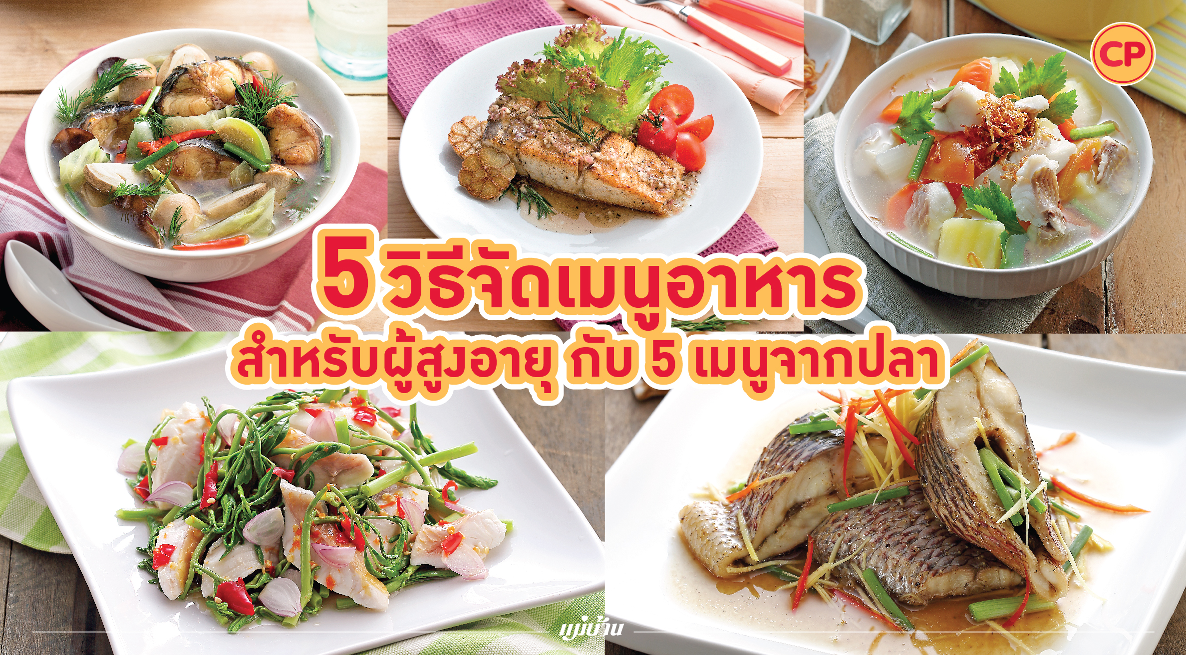 5 วิธีจัดเมนูอาหารสำหรับผู้สูงอายุ กับ 5 เมนูจากปลา สำนักพิมพ์แม่บ้าน