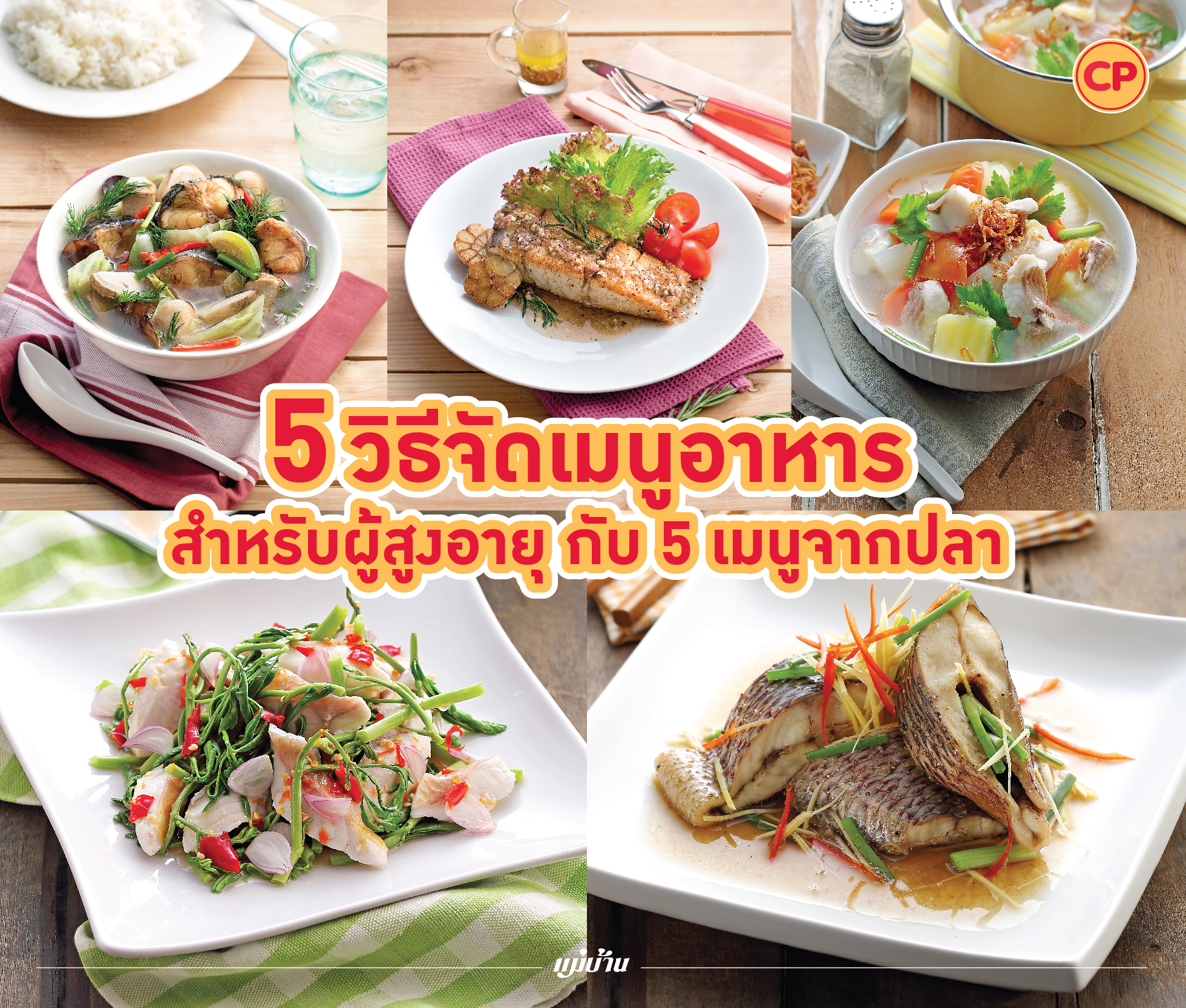 5 วิธีจัดเมนูอาหารสำหรับผู้สูงอายุ กับ 5 เมนูจากปลา สำนักพิมพ์แม่บ้าน