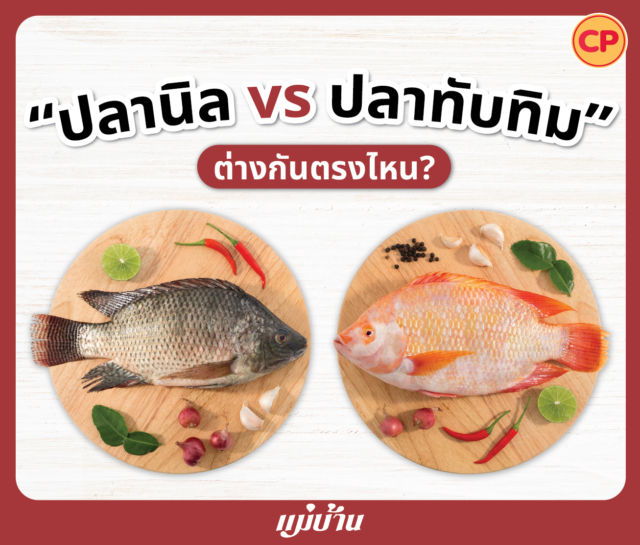 “ปลานิล vs ปลาทับทิม”  ต่างกันตรงไหน? สำนักพิมพ์แม่บ้าน