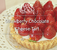 Strawberry Chocolate Cheese Tart
